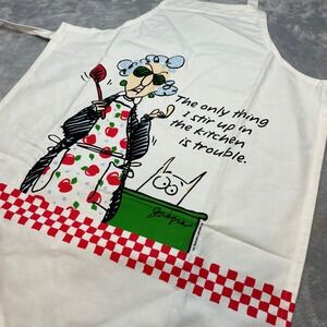 Kay Dee Designs Maxine Graphic Apron Adjustable White Stir Up Trouble Tie Back